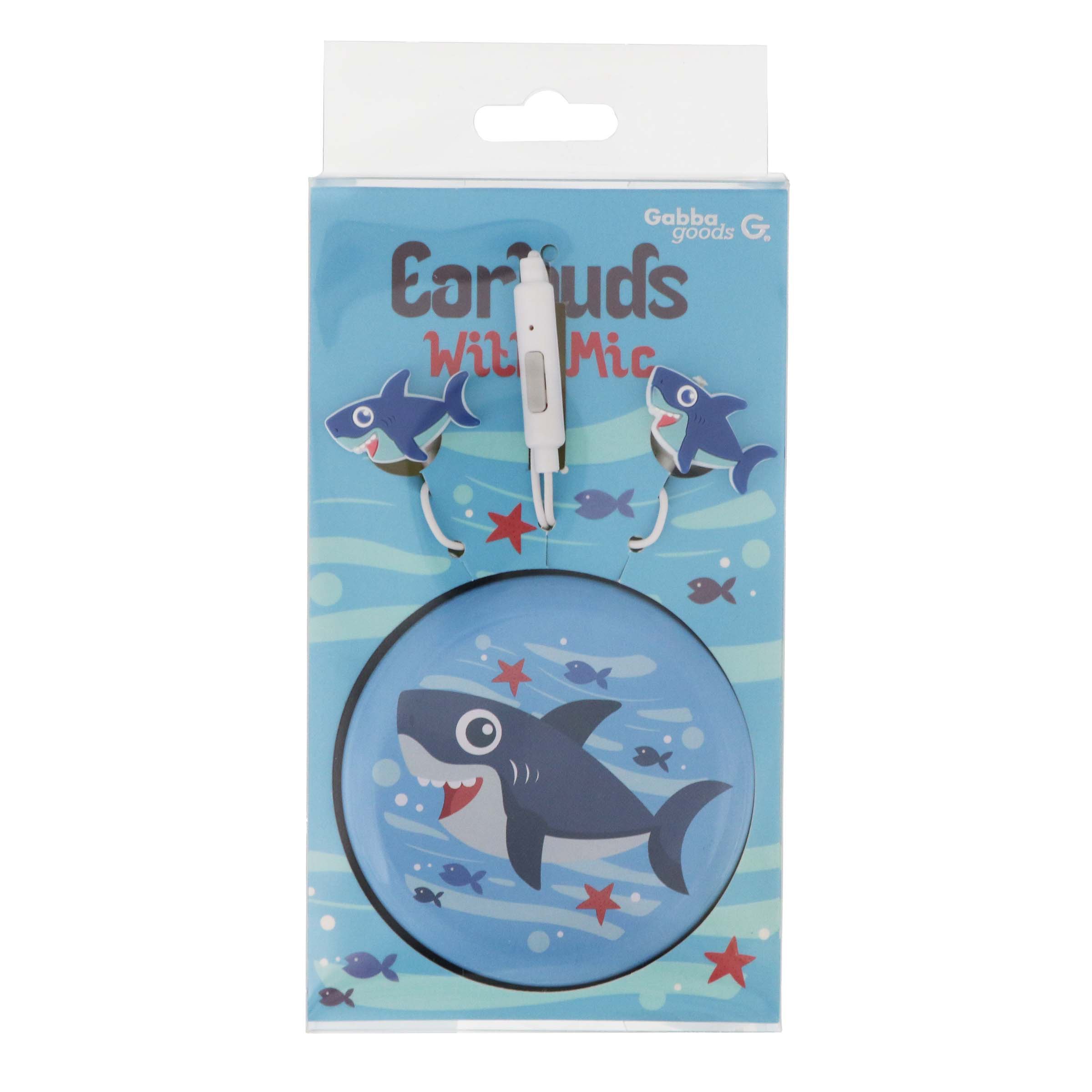 GabbaGoods Kids Shark Wired Earbuds with Case Shop Headphones at HEB