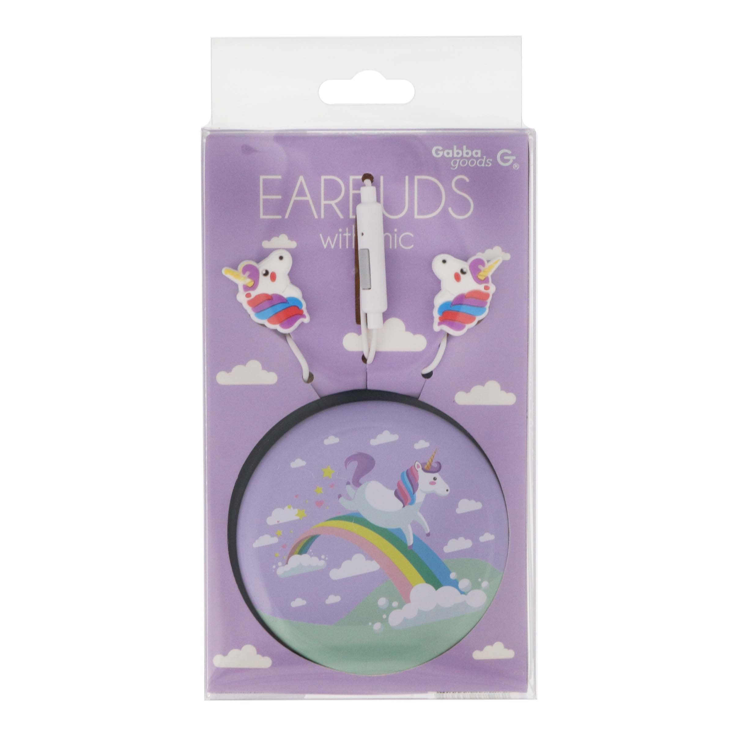 GabbaGoods Wired Earbuds with Case Unicorn Shop Headphones at HEB