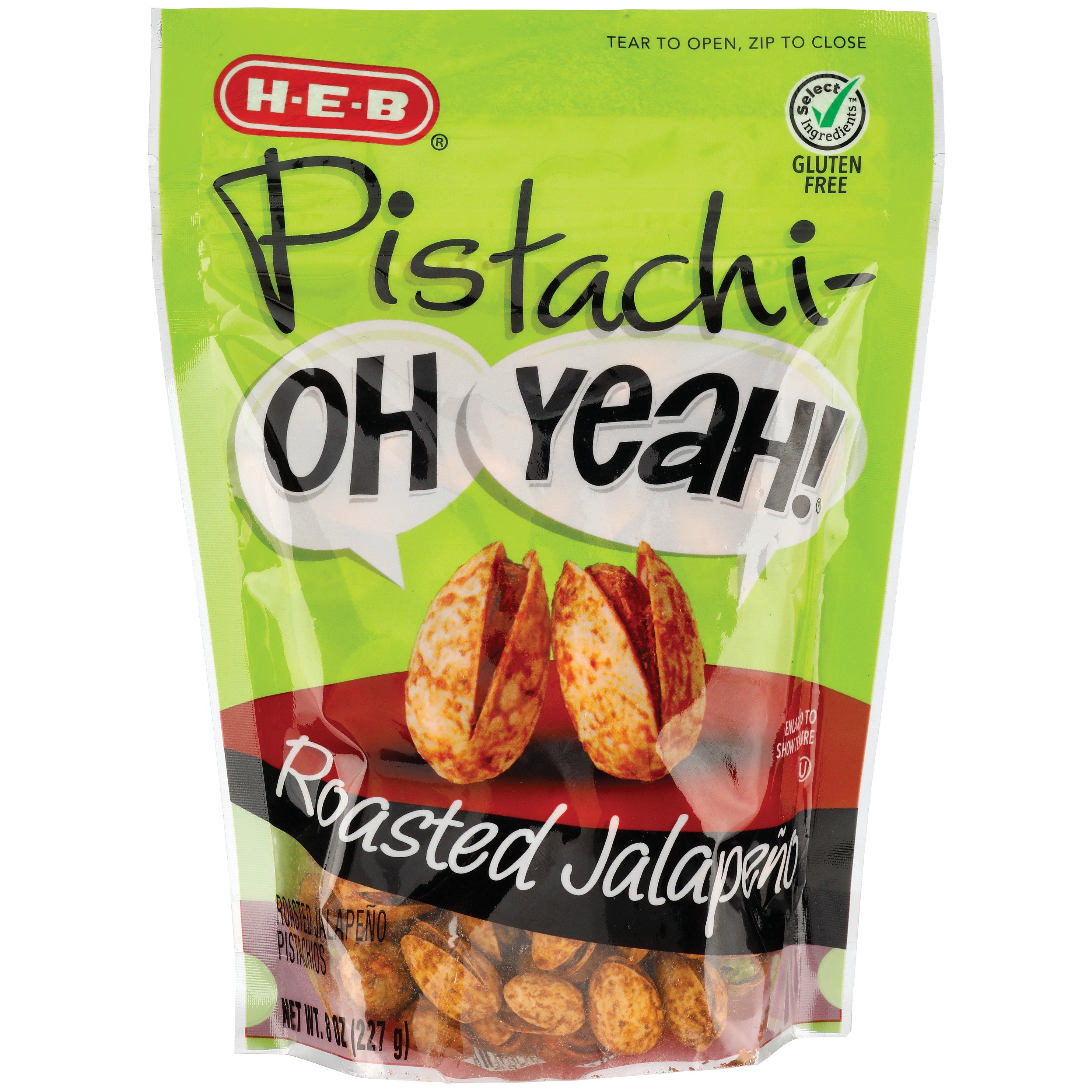 H-E-B Select Ingredients Roasted Jalapeno Shell-On Pistachios - Shop ...