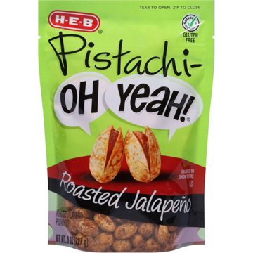 H-E-B Pistachi-OH YEAH! Pistachios - Roasted Jalapeño