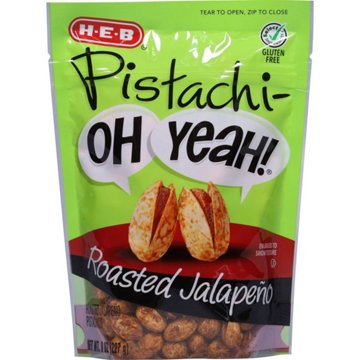 H-E-B Pistachi-OH YEAH! Pistachios - Roasted Jalapeño