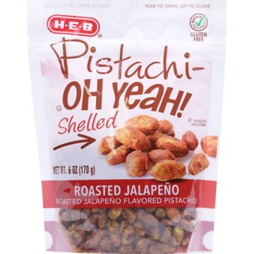 H-E-B Pistachi-OH YEAH! Shelled Pistachios - Roasted Jalapeño