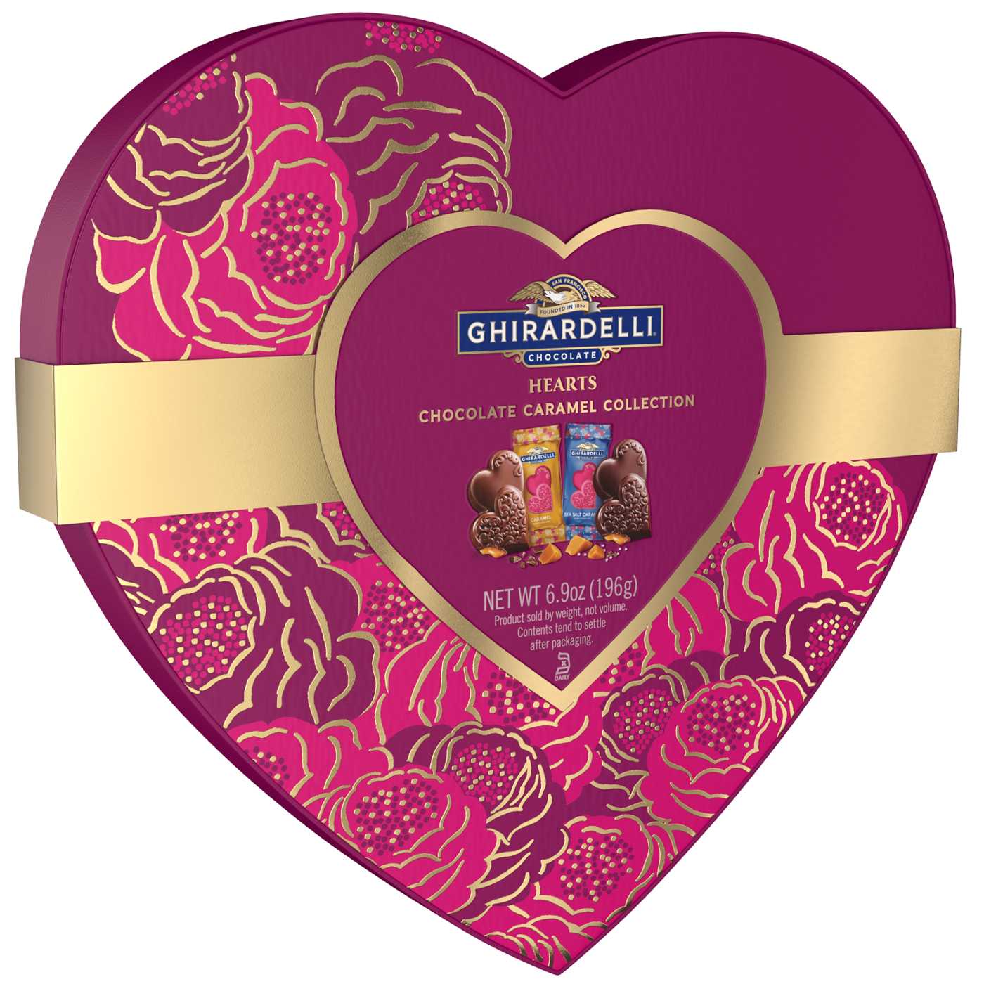 Ghirardelli Chocolate Caramel Collection Hearts Valentine's Heart Gift