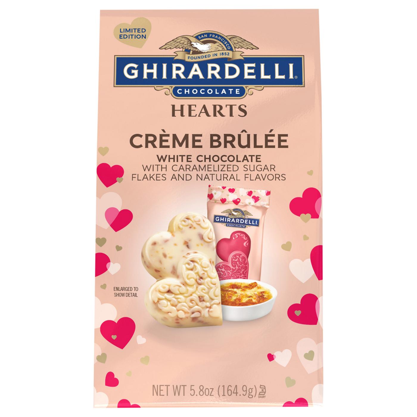 Ghirardelli Crème Brûlée White Chocolate Hearts Valentine's Candy; image 1 of 7