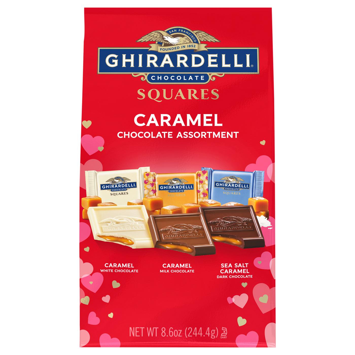 Ghirardelli Caramel Chocolate Assortment Squares Valentine's Candy; image 1 of 7