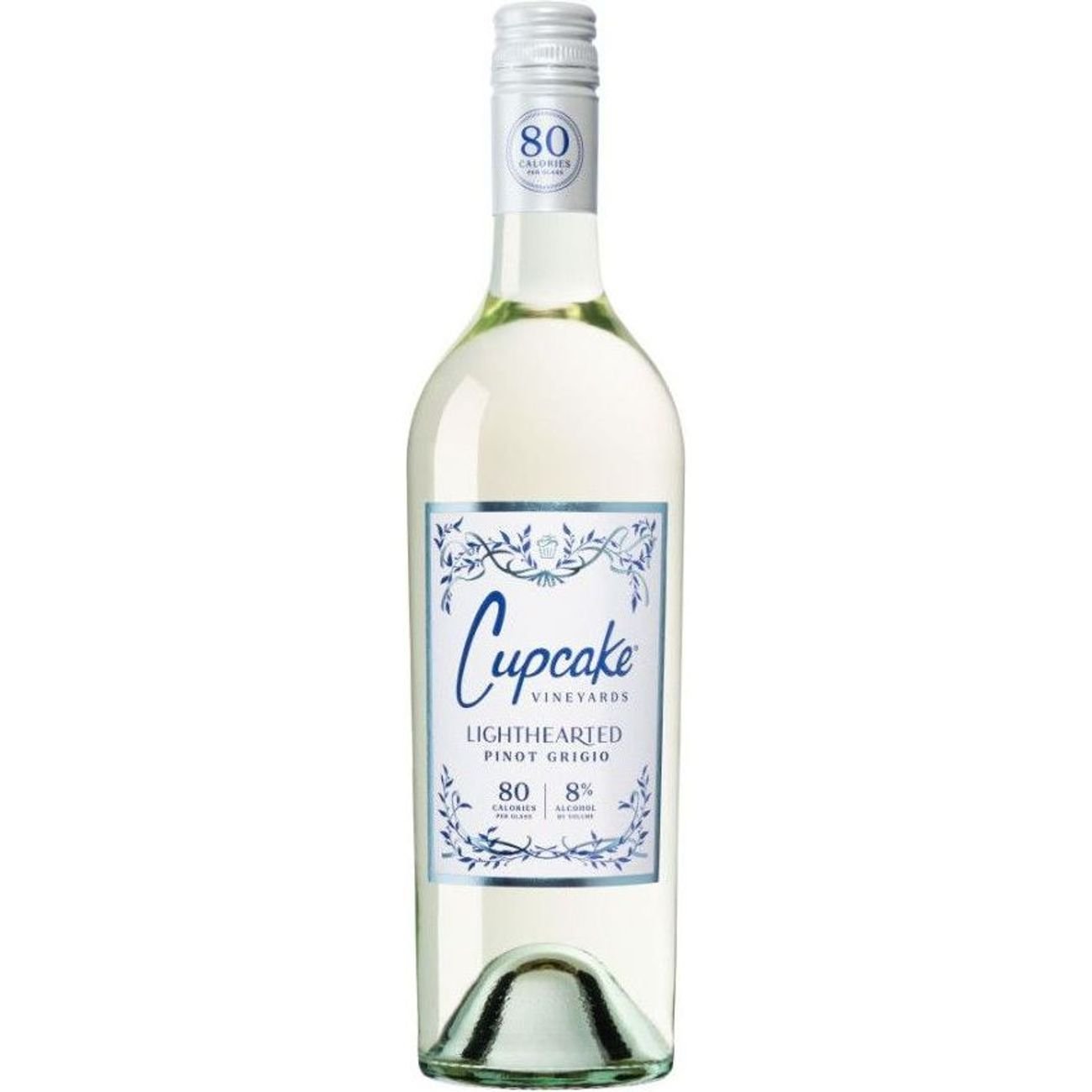 Cupcake Vineyards Lighthearted Pinot Grigio California White Wine, 750 mL