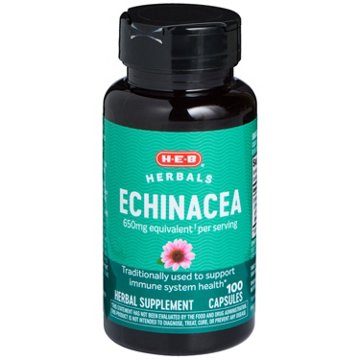 H-E-B Herbals Echinacea Capsules - 650 mg