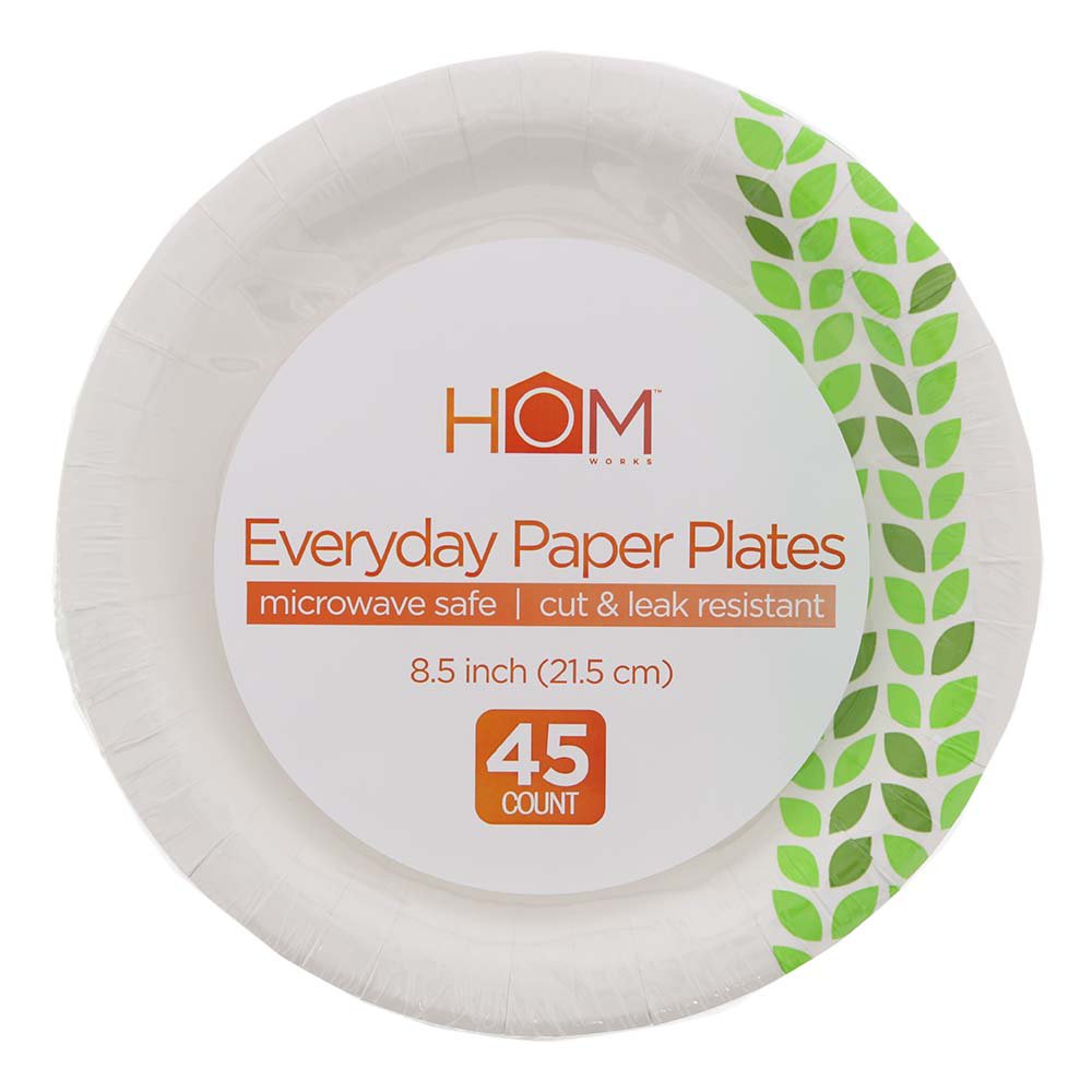 Hom Works Everyday 8.5 Inch Printed Paper Plates Shop Disposable