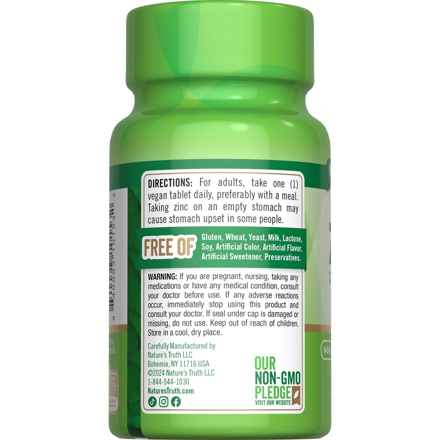 Nature's Truth Chelated Zinc 50 mg Tablets; image 3 of 4