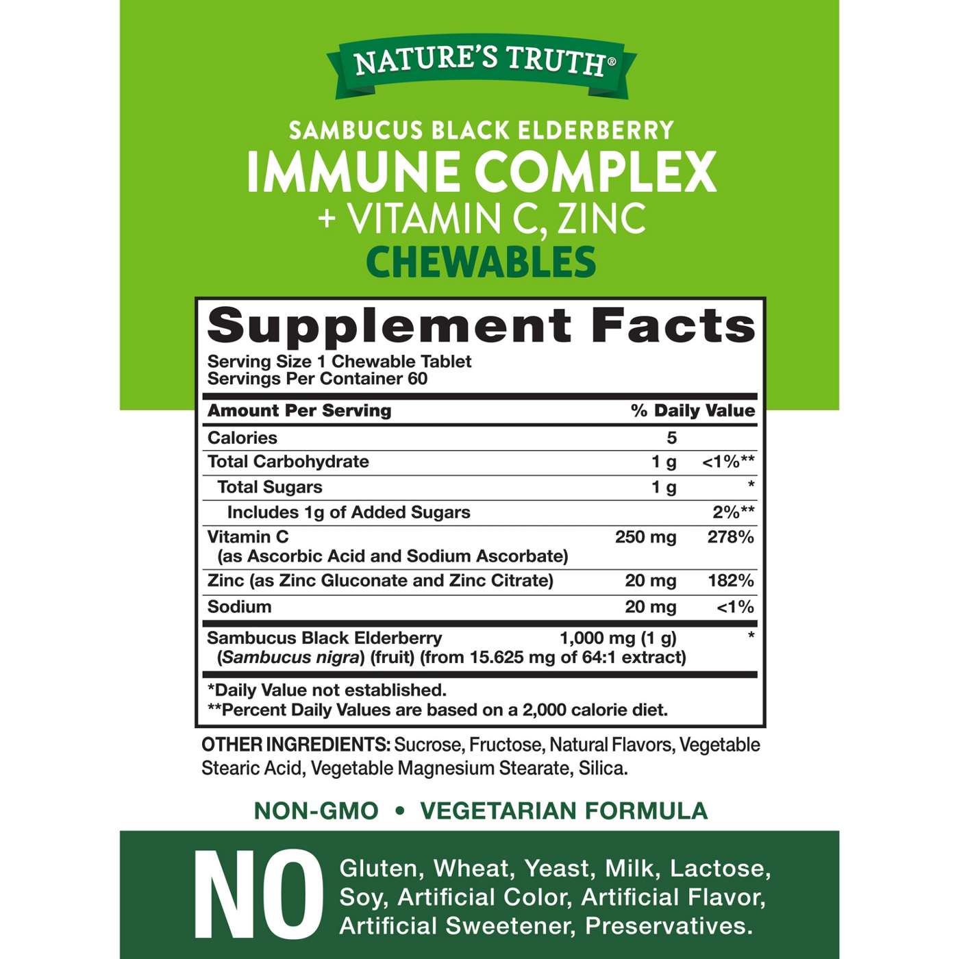 Nature's Truth Black Elderberry Immune Complex Chewables; image 2 of 2