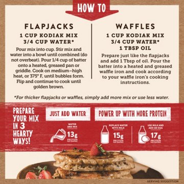 Kodiak Power Cakes 13g Protein Flapjack & Waffle Mix - Chocolate Chip, 18 oz