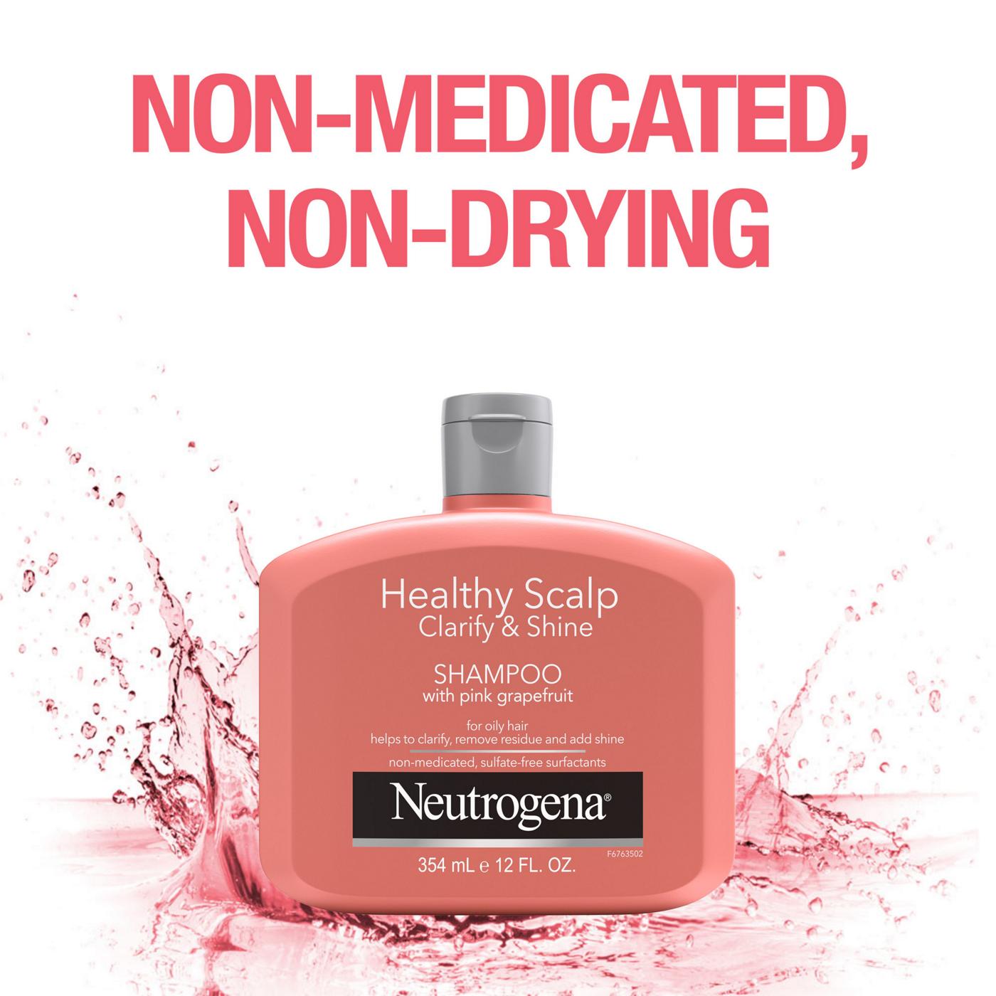 Neutrogena Scalp Clarify & Shine Shampoo with Pink Grapefruit; image 3 of 3