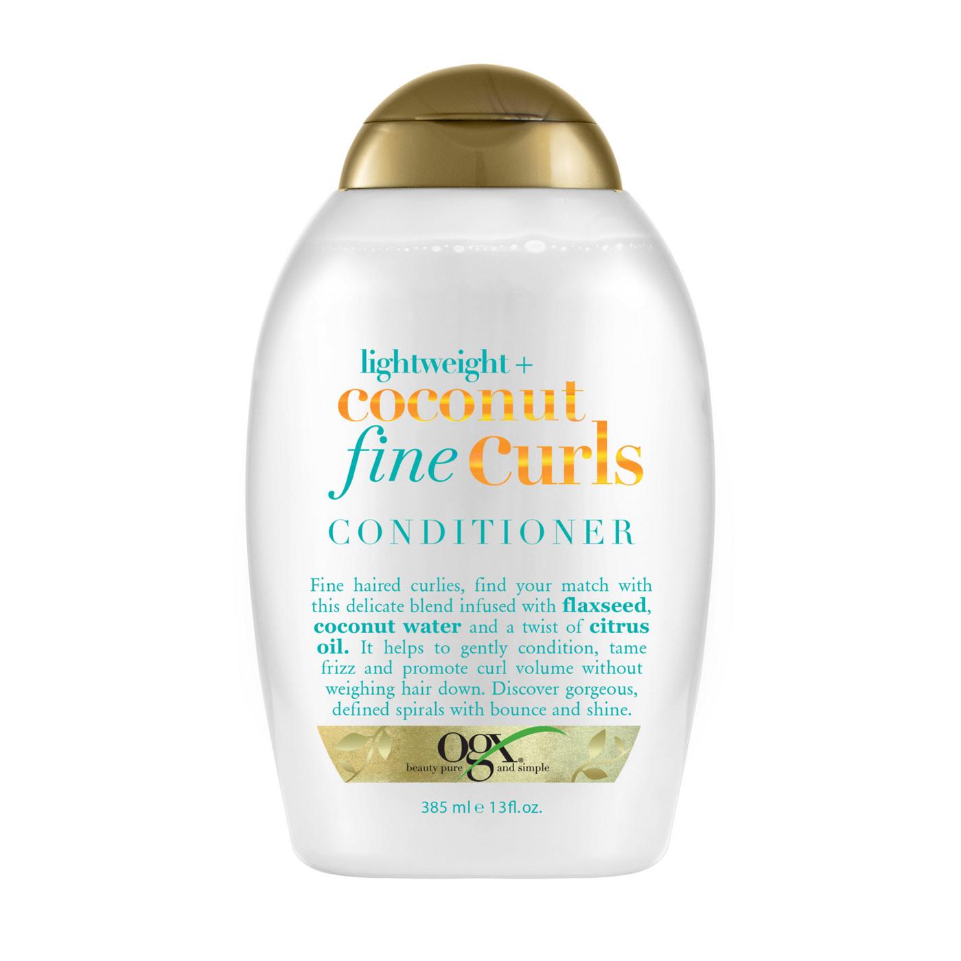 OGX Lightweight + Coconut Fine Curls Conditioner; image 1 of 2