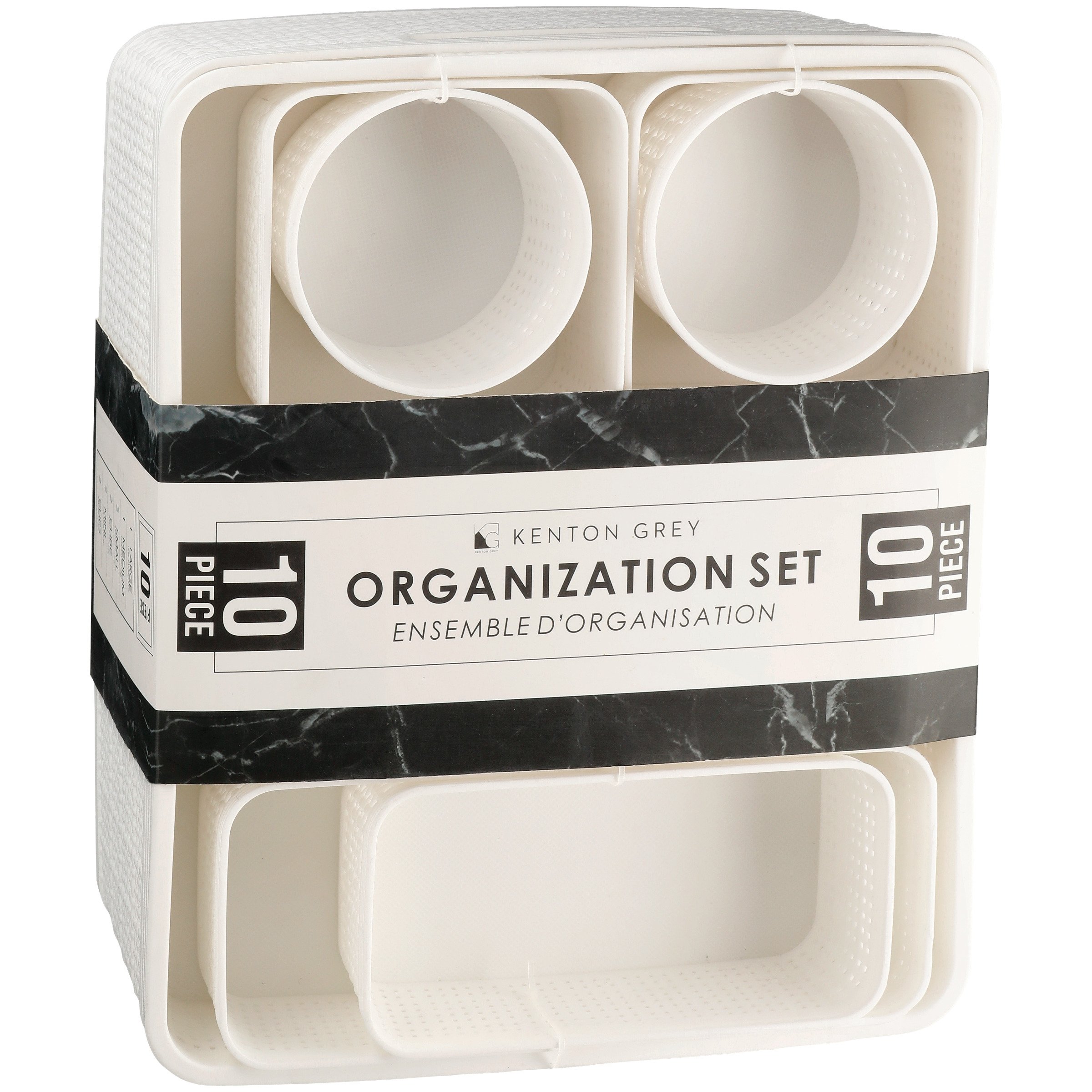 Azzure Home Kenton Grey White Organization Set Shop Closet &