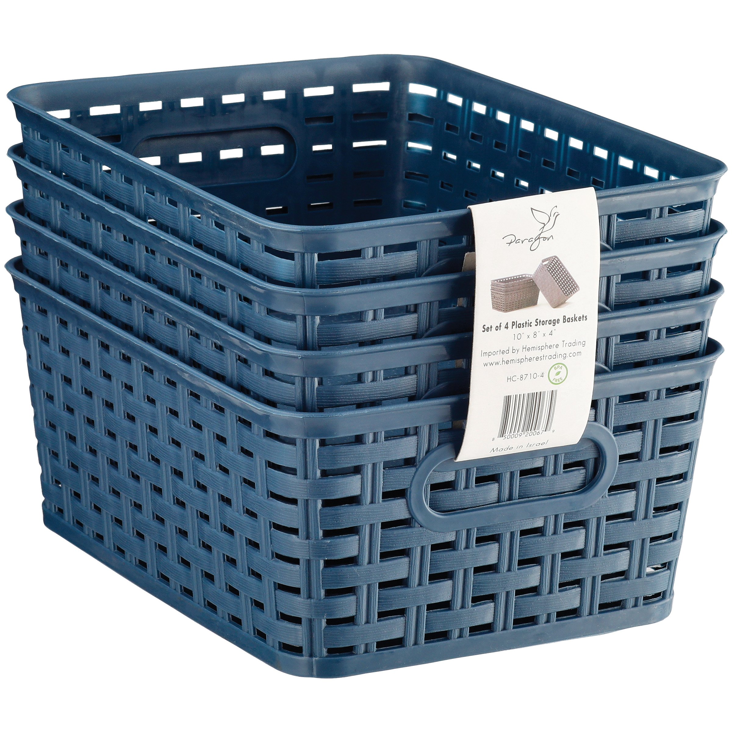 Wholesale Imperial Plastic Large Storage Basket - 4 Assortm