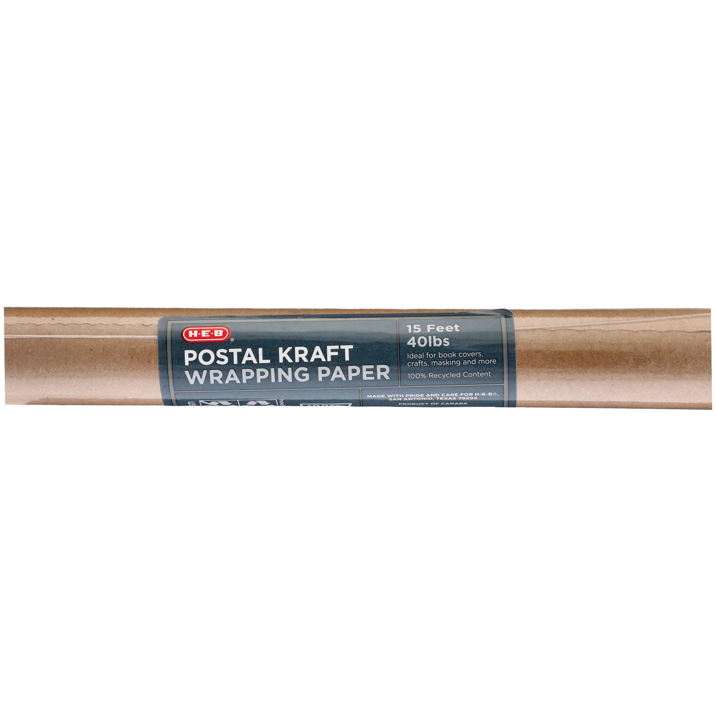 H-E-B Kraft Wrapping Paper Roll - Shop Envelopes & Boxes at H-E-B