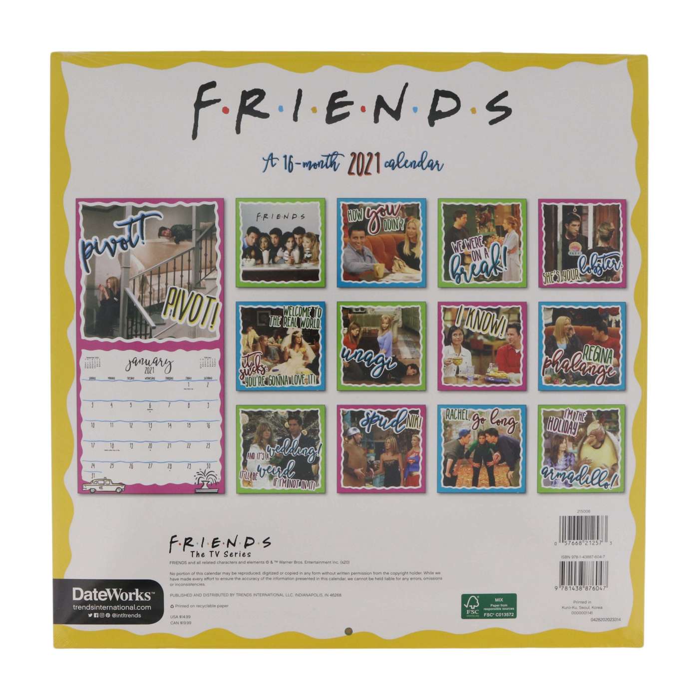 Trends International Friends 2021 Wall Calendar; image 2 of 2