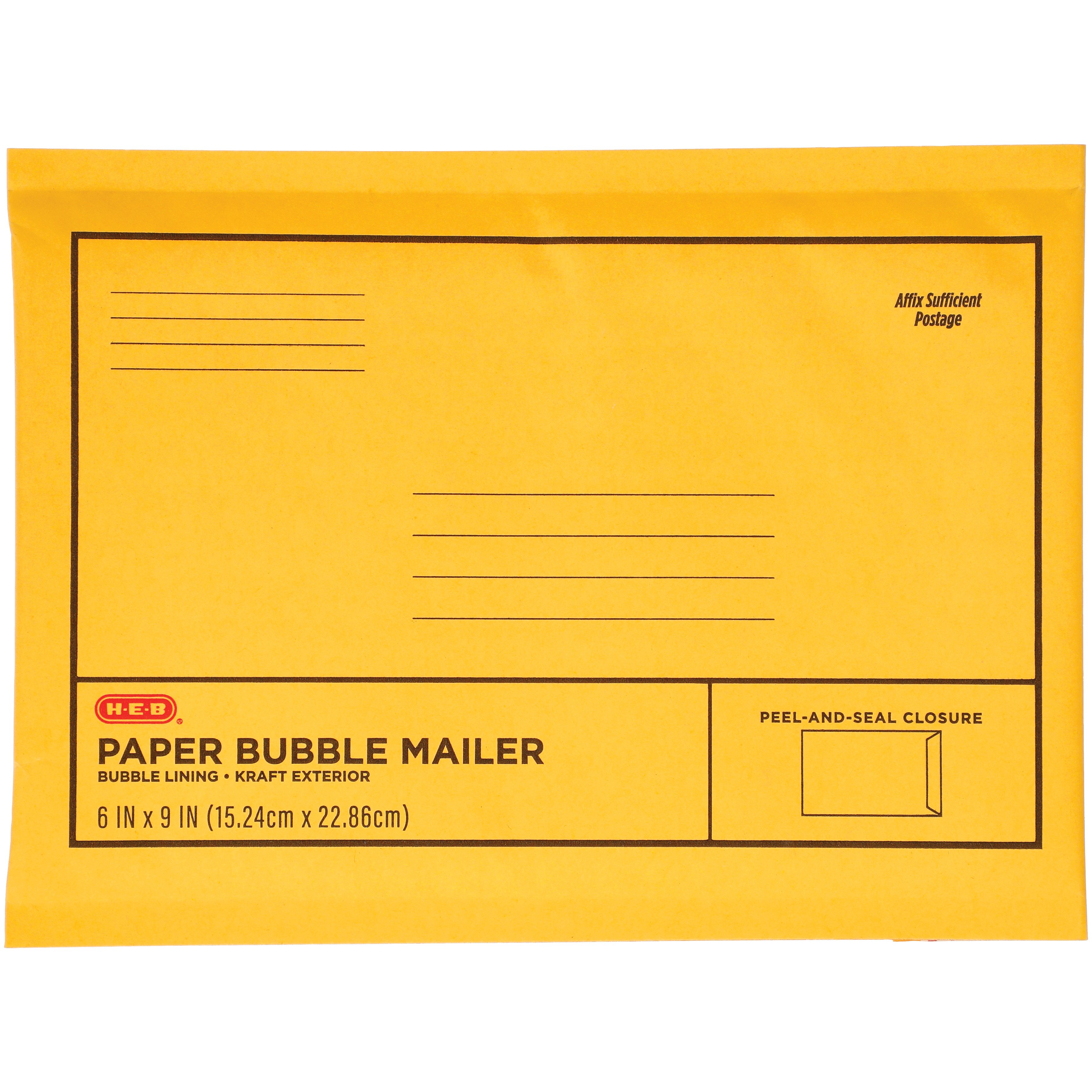 HEB Kraft Paper Bubble Mailer Manilla Shop School & Office