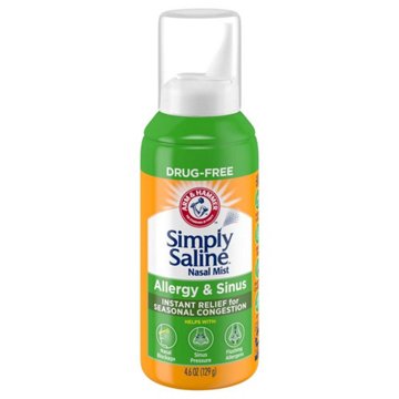 Arm & Hammer Simply Saline Allergy & Sinus Nasal Mist, 4.6 oz