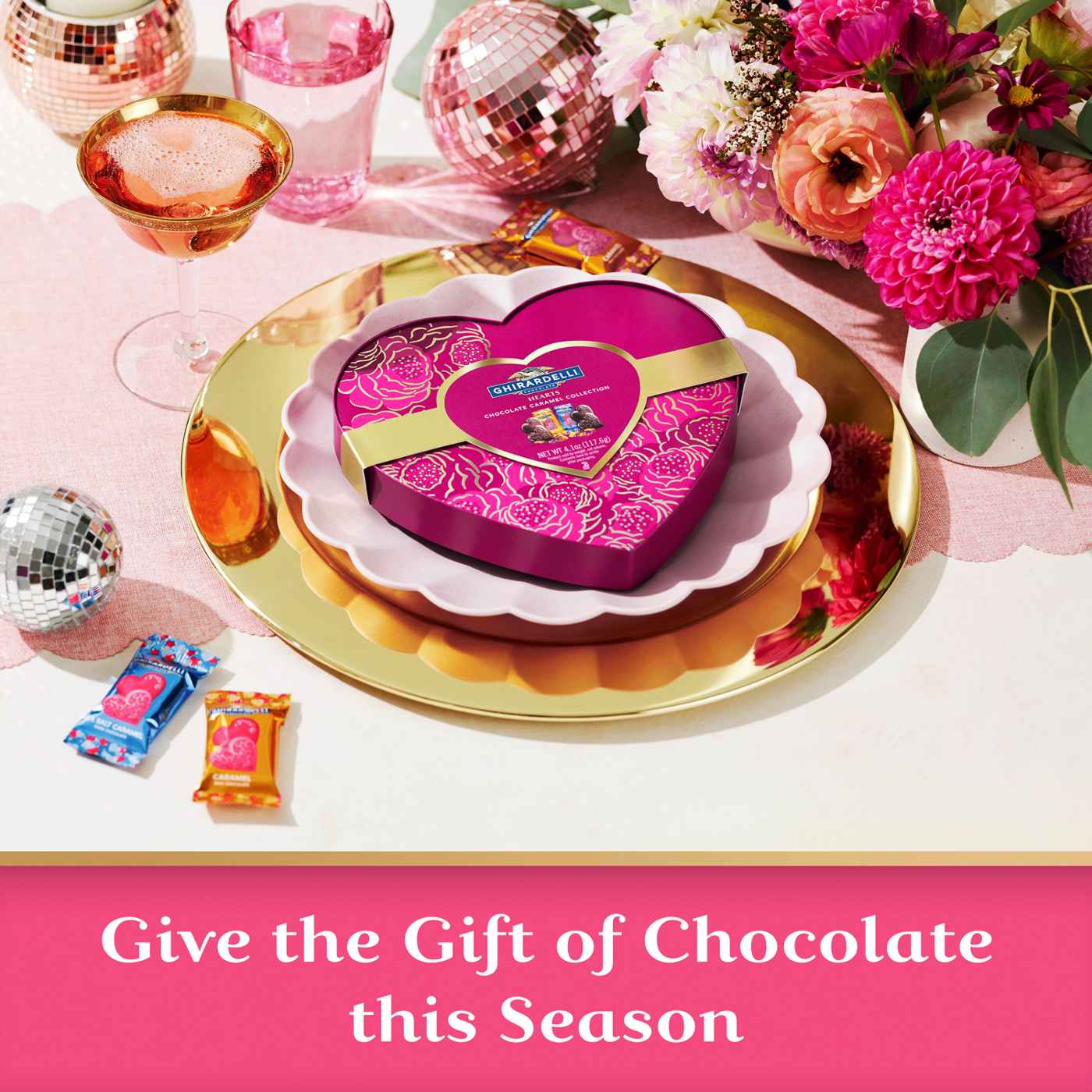 Ghirardelli Chocolate Caramel Collection Hearts Valentine's Gift Box; image 3 of 7