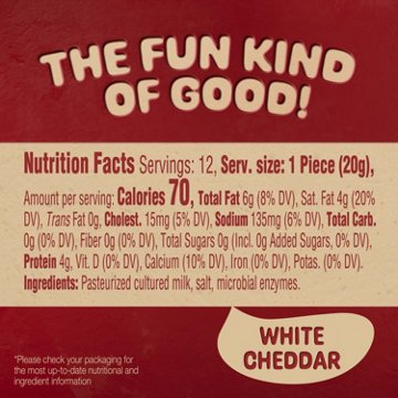 Babybel Mini White Cheddar Cheese, 12ct, 8.5 oz