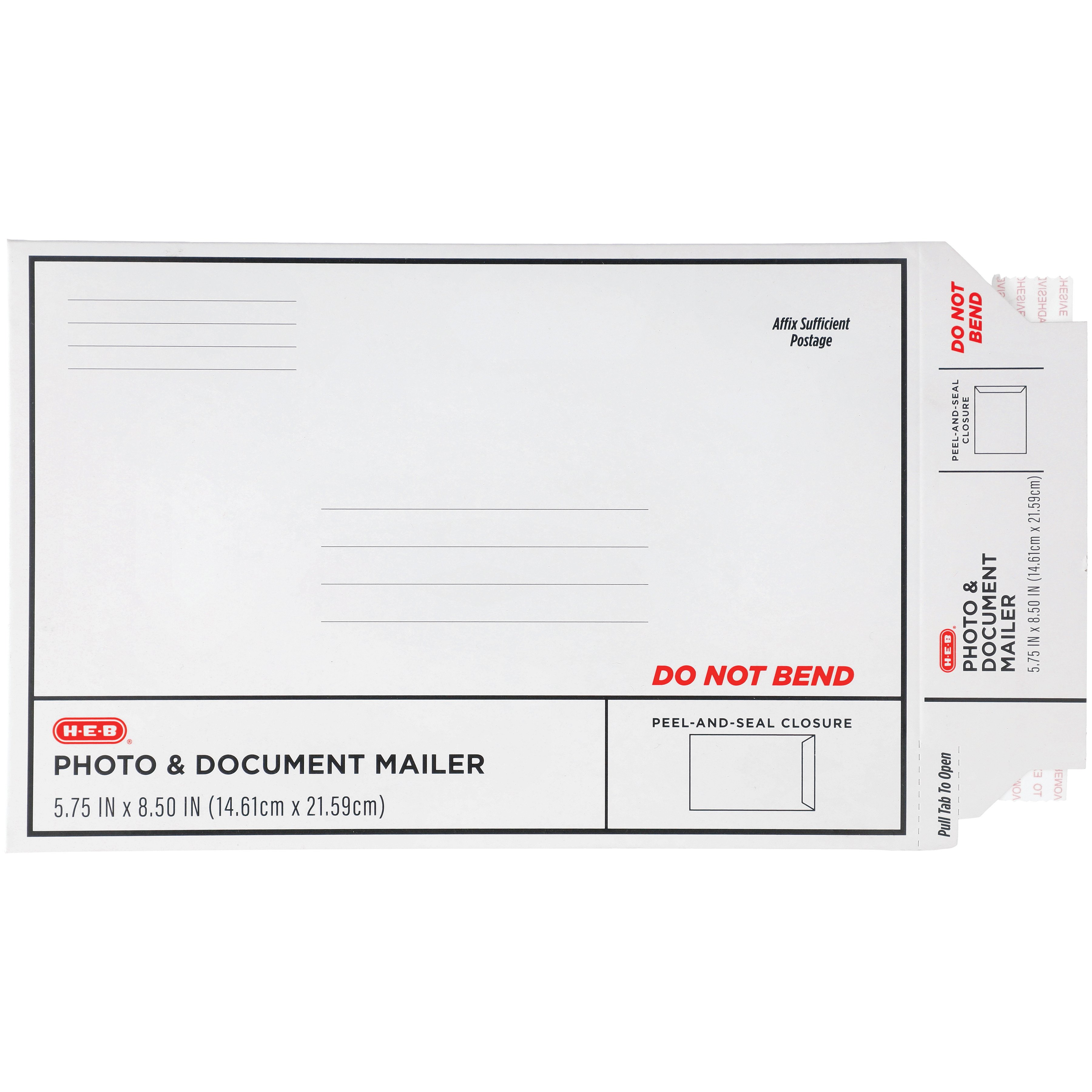 HEB Photo & Document Mailer White Shop Envelopes & boxes at HEB