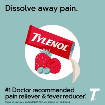 Tylenol Extra Strength Dissolve Packs - Berry