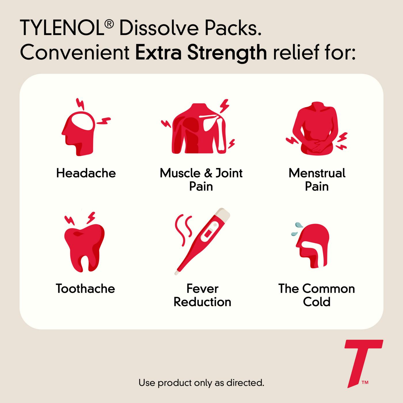Tylenol Extra Strength Dissolve Packs - Berry; image 4 of 4