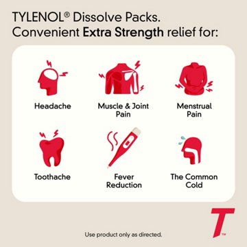 Tylenol Extra Strength Dissolve Packs - Berry