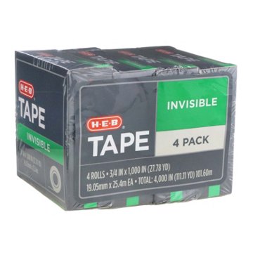 H-E-B Invisible Tape Refills, 4 pk