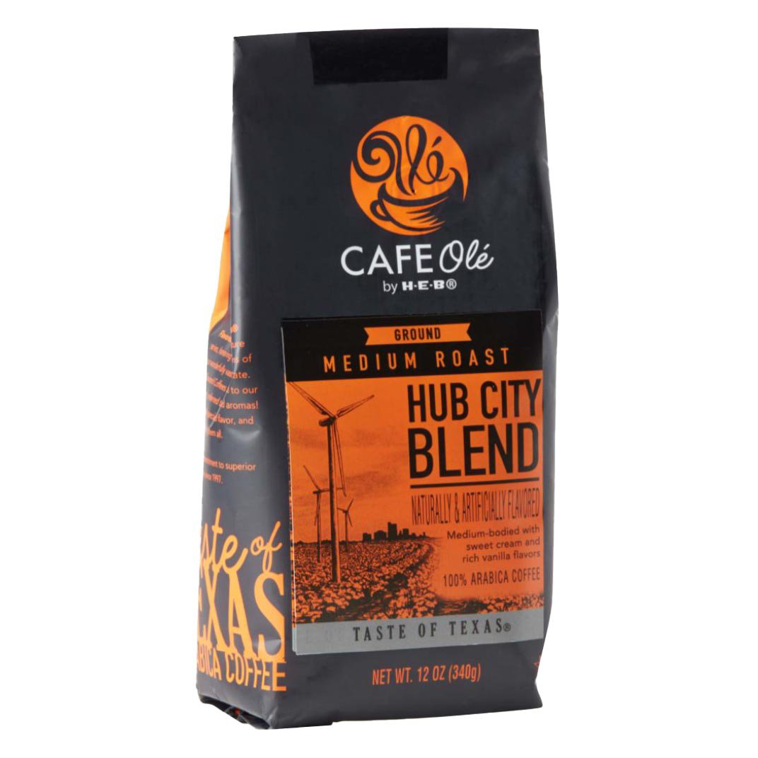 CAFE Olé By H-E-B Medium Roast Hub City Blend Ground Coffee - Shop ...