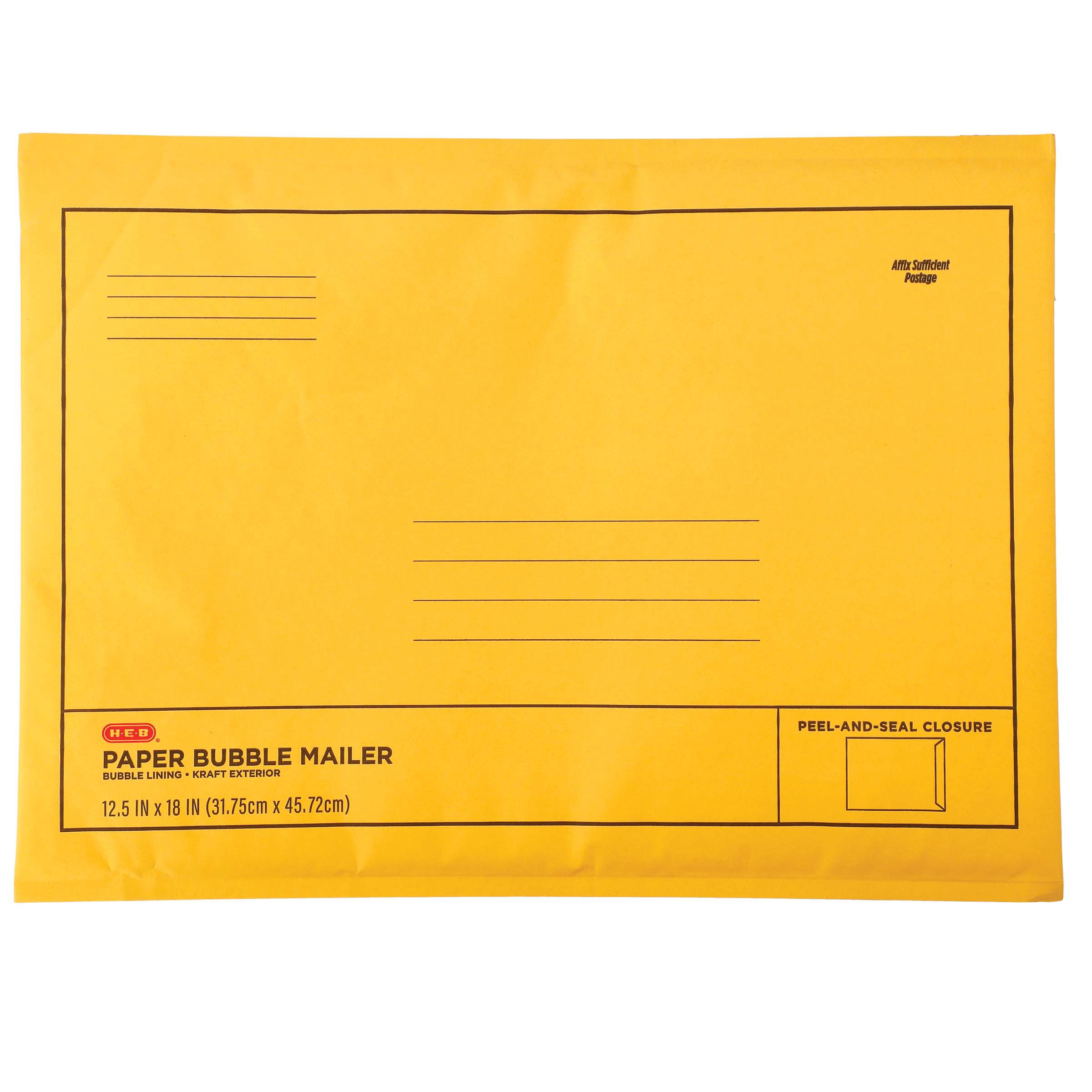 H-E-B Kraft Paper Bubble Mailer - Shop School & Office Supplies at H-E-B