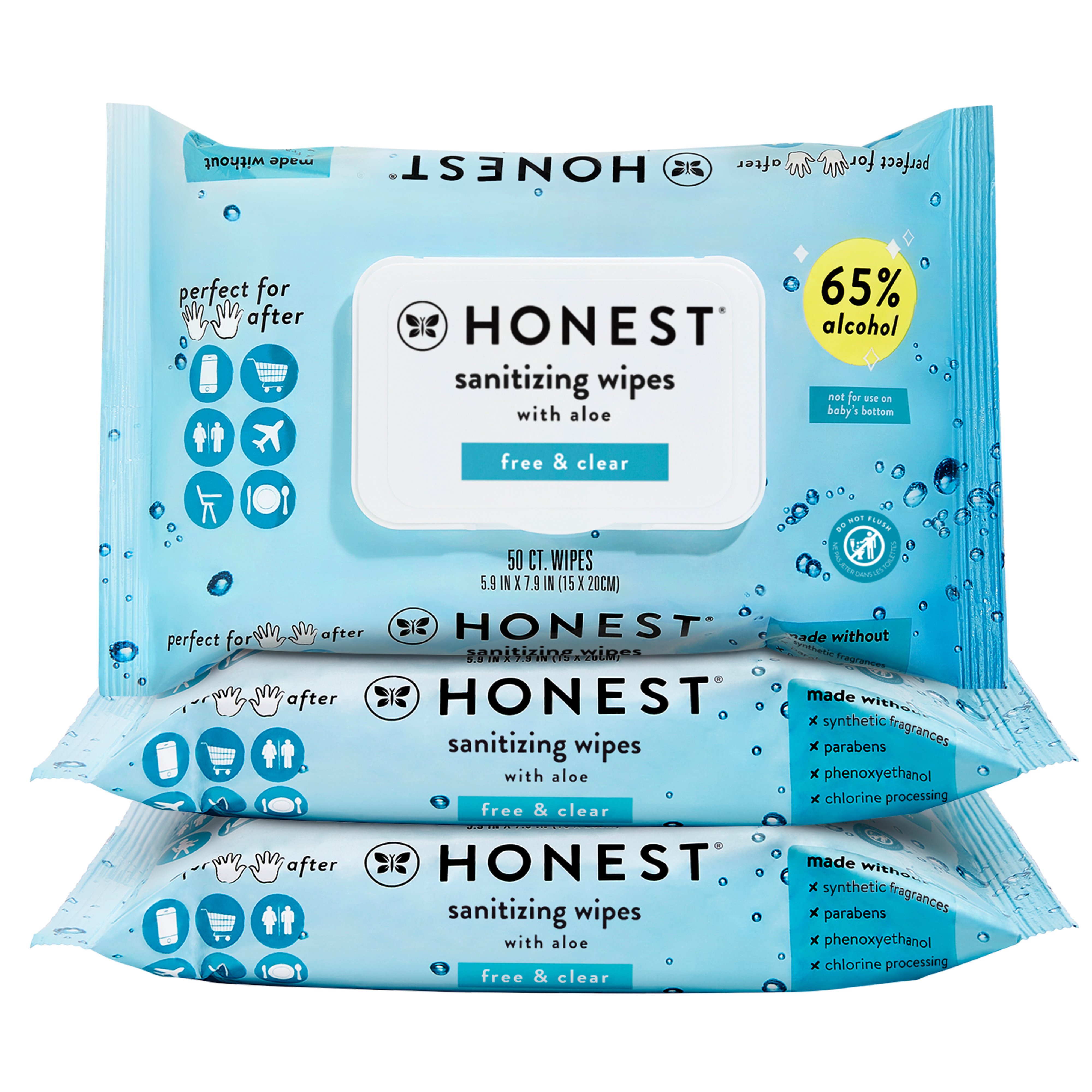 The Honest Company Alcohol Wipes with Aloe 3 Pk Shop All purpose