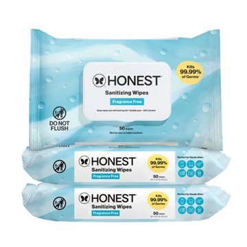 The Honest Company Sanitizing Wipes - Fragrance Free, 3 Pk