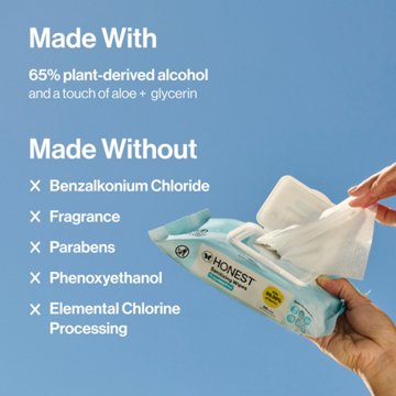 The Honest Company Sanitizing Wipes - Fragrance Free, 3 Pk