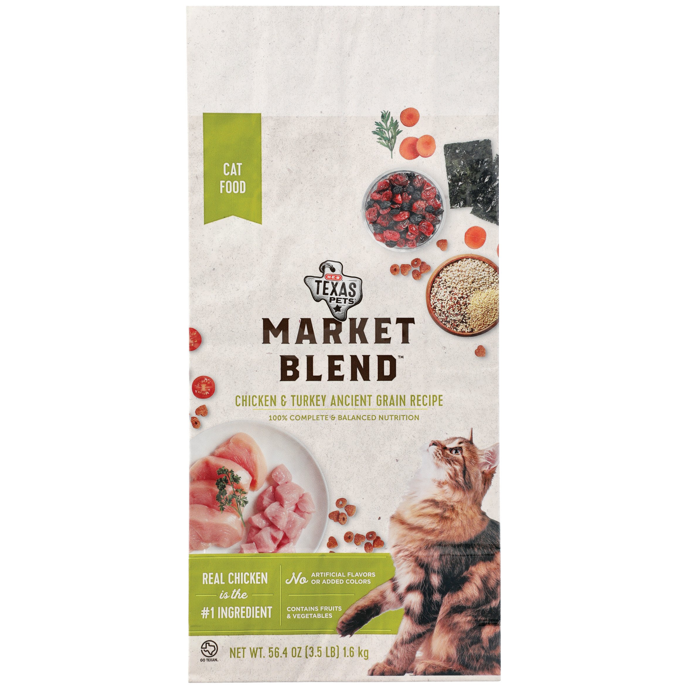 HEB Texas Pets Market Blend Chicken & Turkey Dry Cat Food Shop Cats