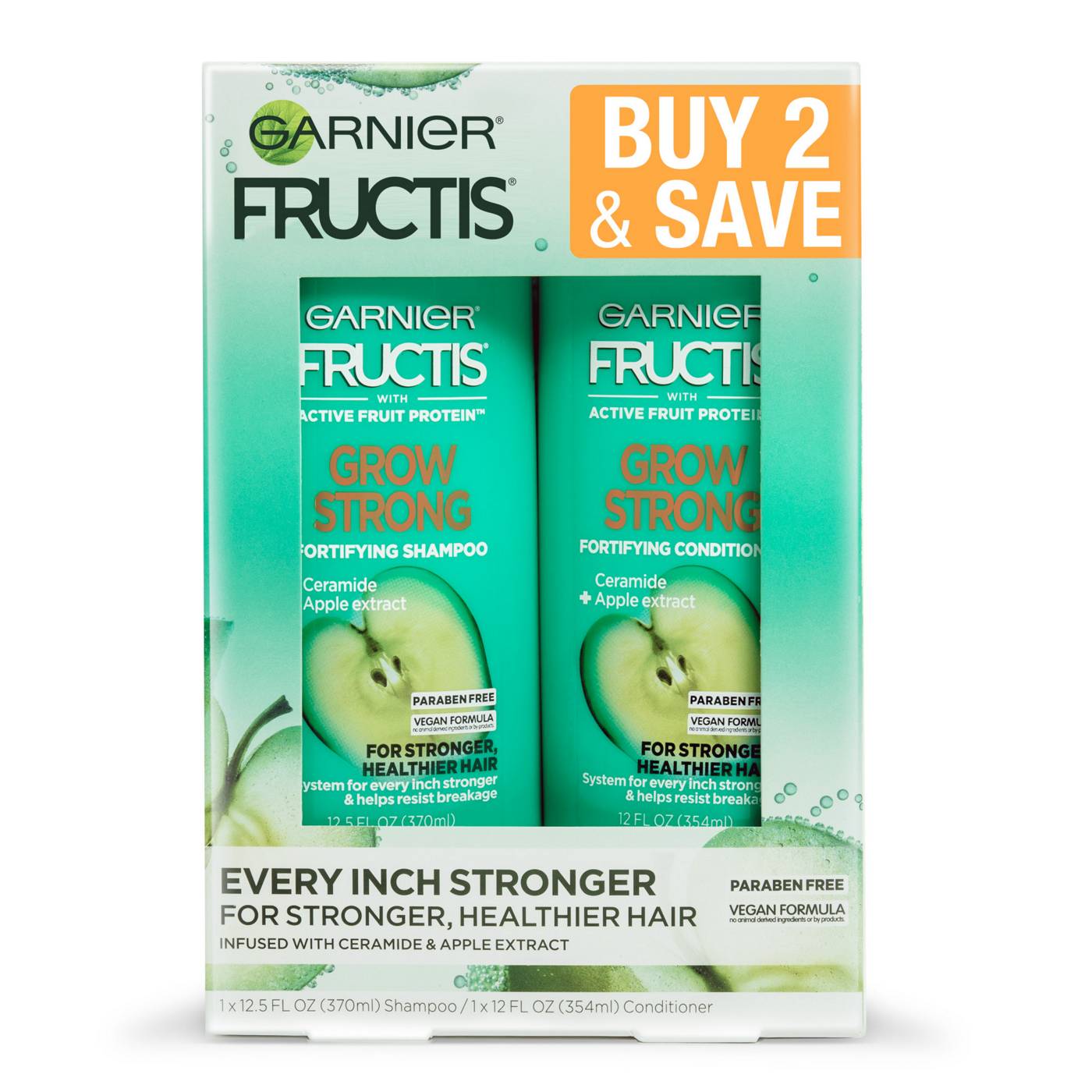 Garnier Fructis Grow Strong Shampoo & Conditioner; image 1 of 3