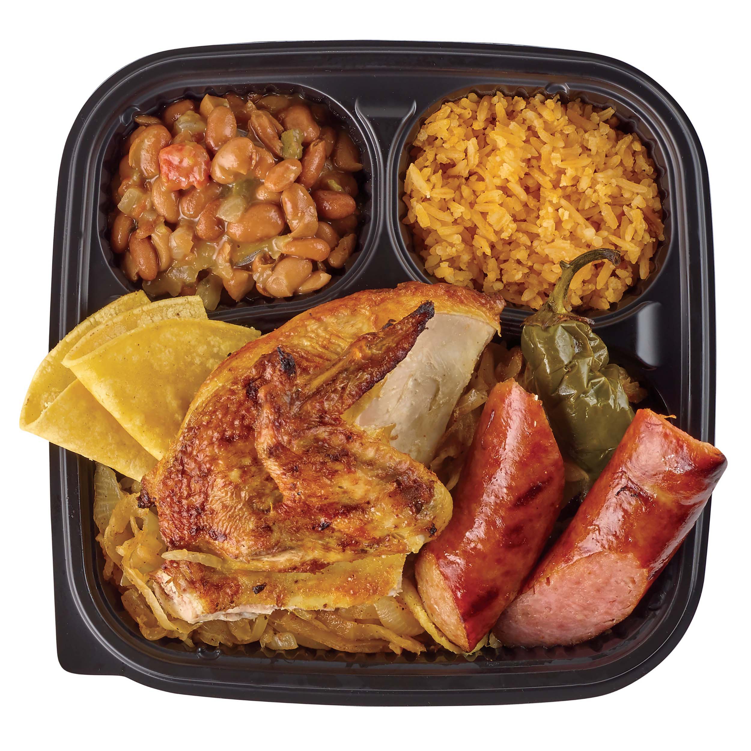 Flaming Bird Quarter Bird with Sausage Original Plate (Served Hot