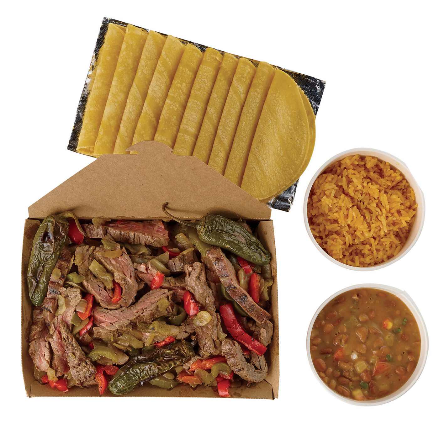 Flaming Bird Beef Fajita Combo (Sold Hot) Shop Entrees & Sides at HEB