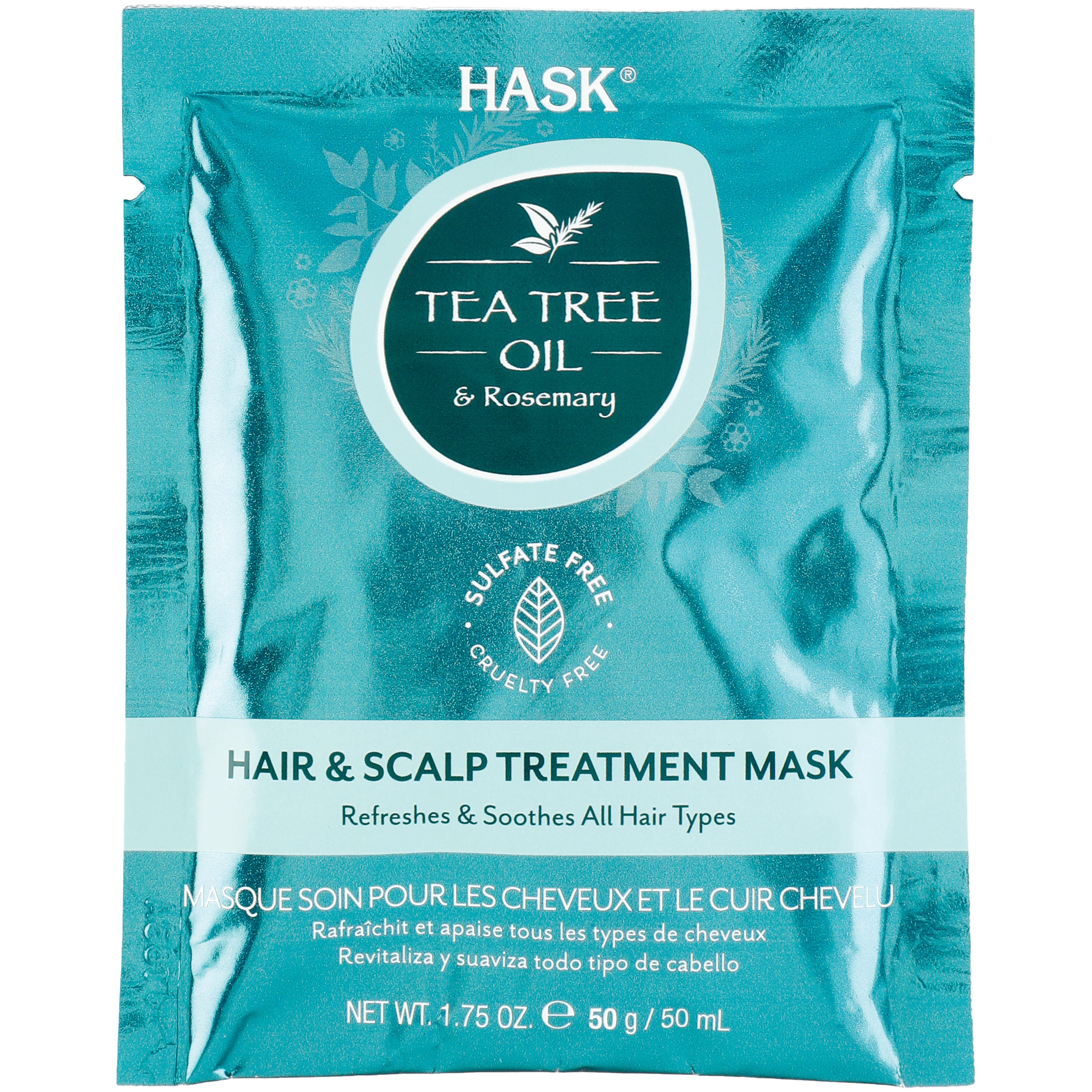 smukke Skærpe afstand Hask Tea Tree Oil & Rosemary Hair & Scalp Treatment Mask - Shop Styling  Products & Treatments at H-E-B