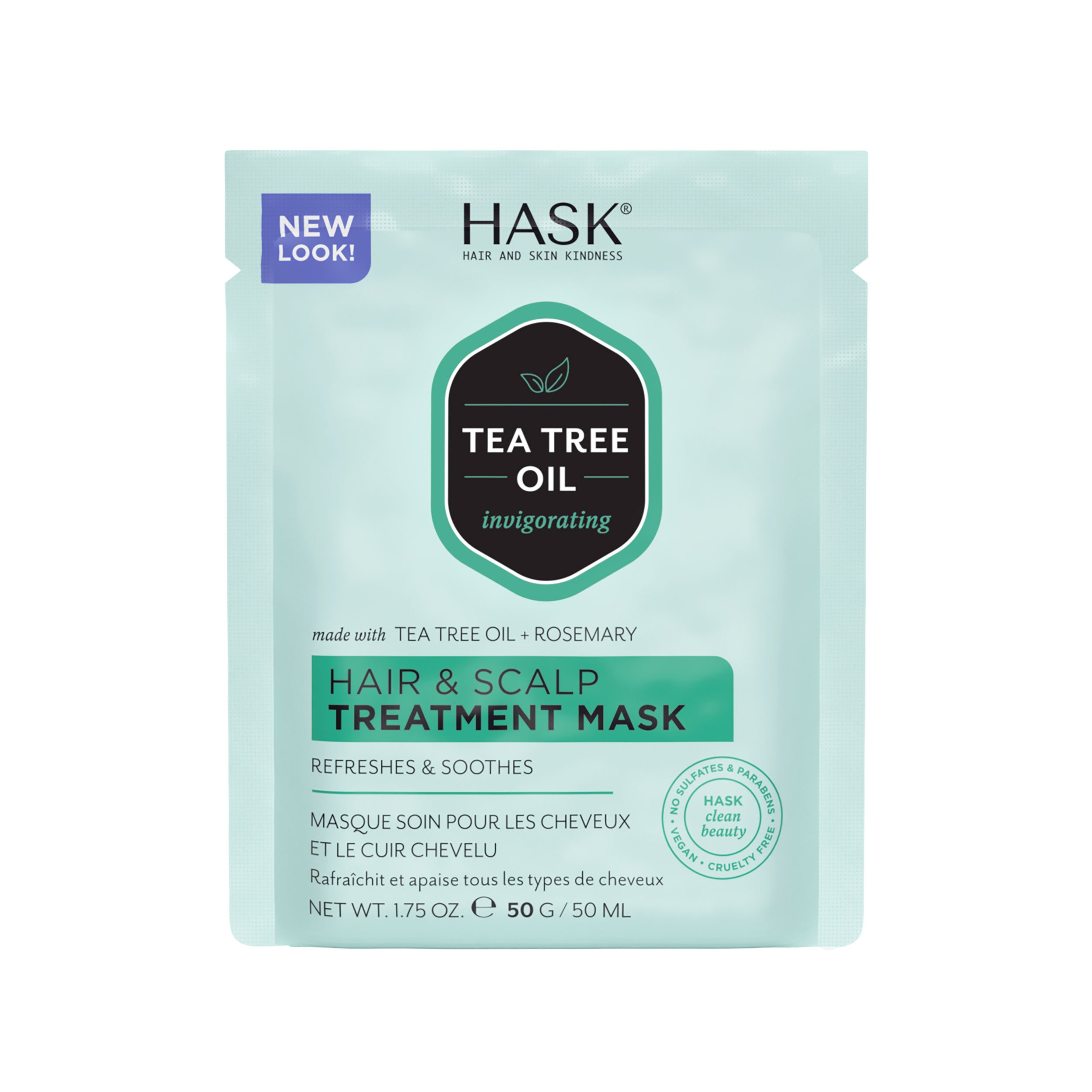 Hask Tea Tree Oil & Rosemary Hair & Scalp Treatment Mask Shop Styling