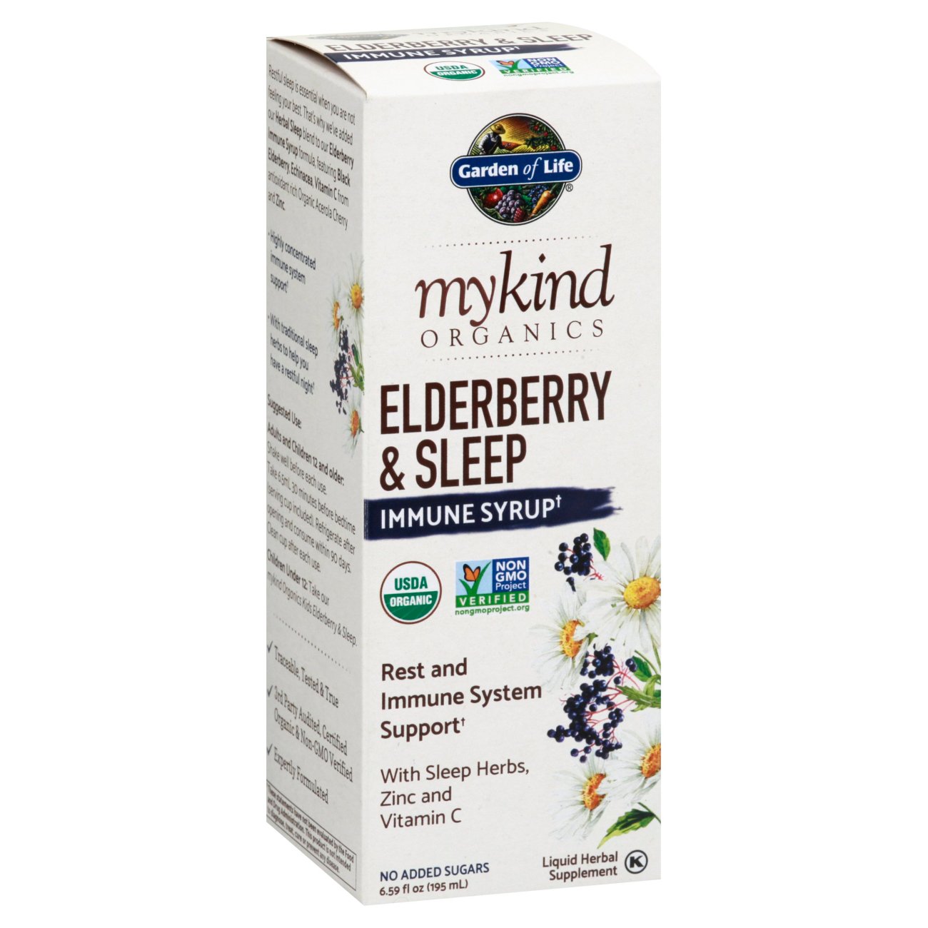 Garden Of Life MyKind Organics Elderberry & Sleep Immune Syrup Shop Herbs & homeopathy at HEB