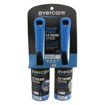 Evercare Extreme Stick 60L Lint Rollers, 2 ct