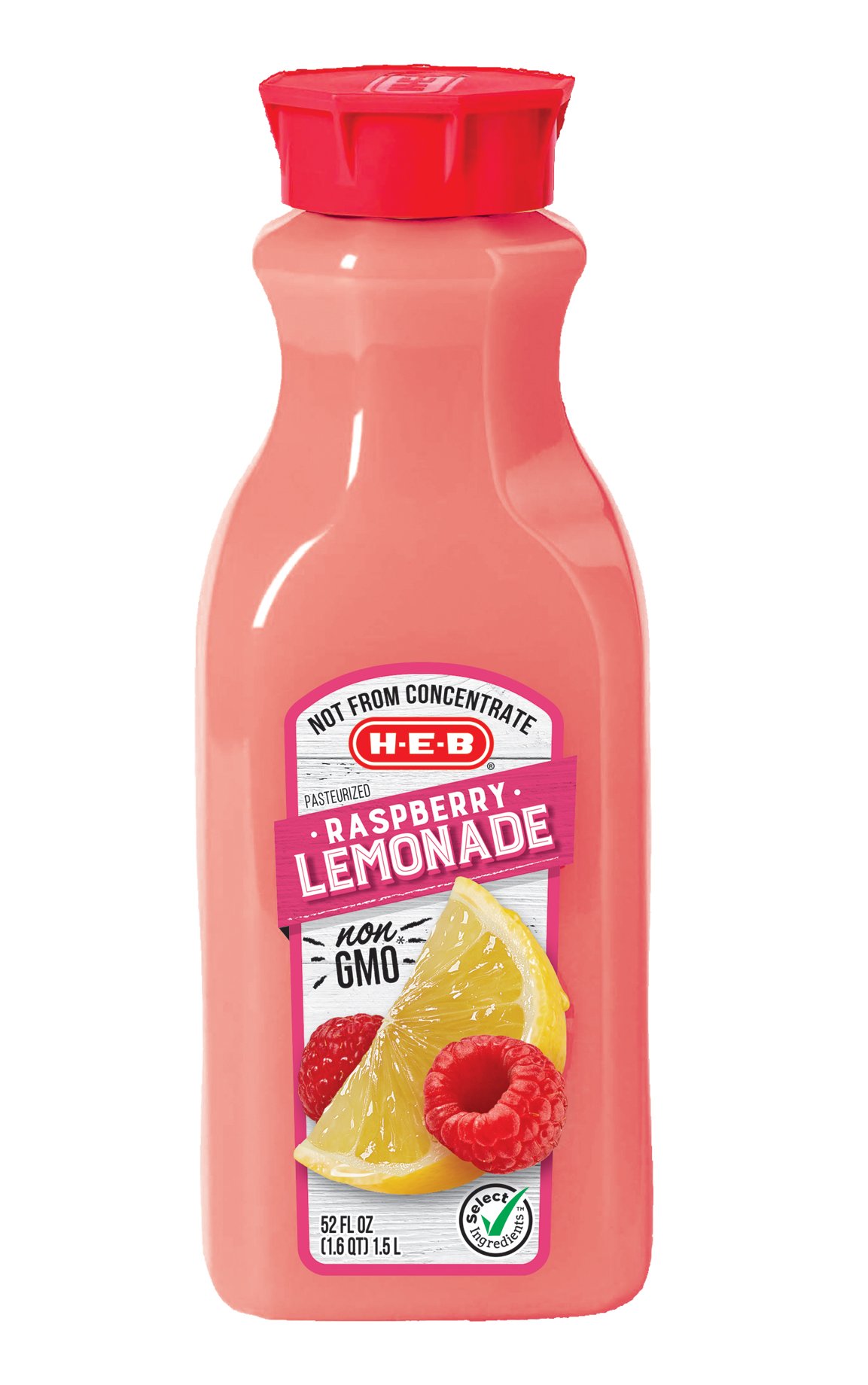 H-E-B Raspberry Lemonade, 52 oz