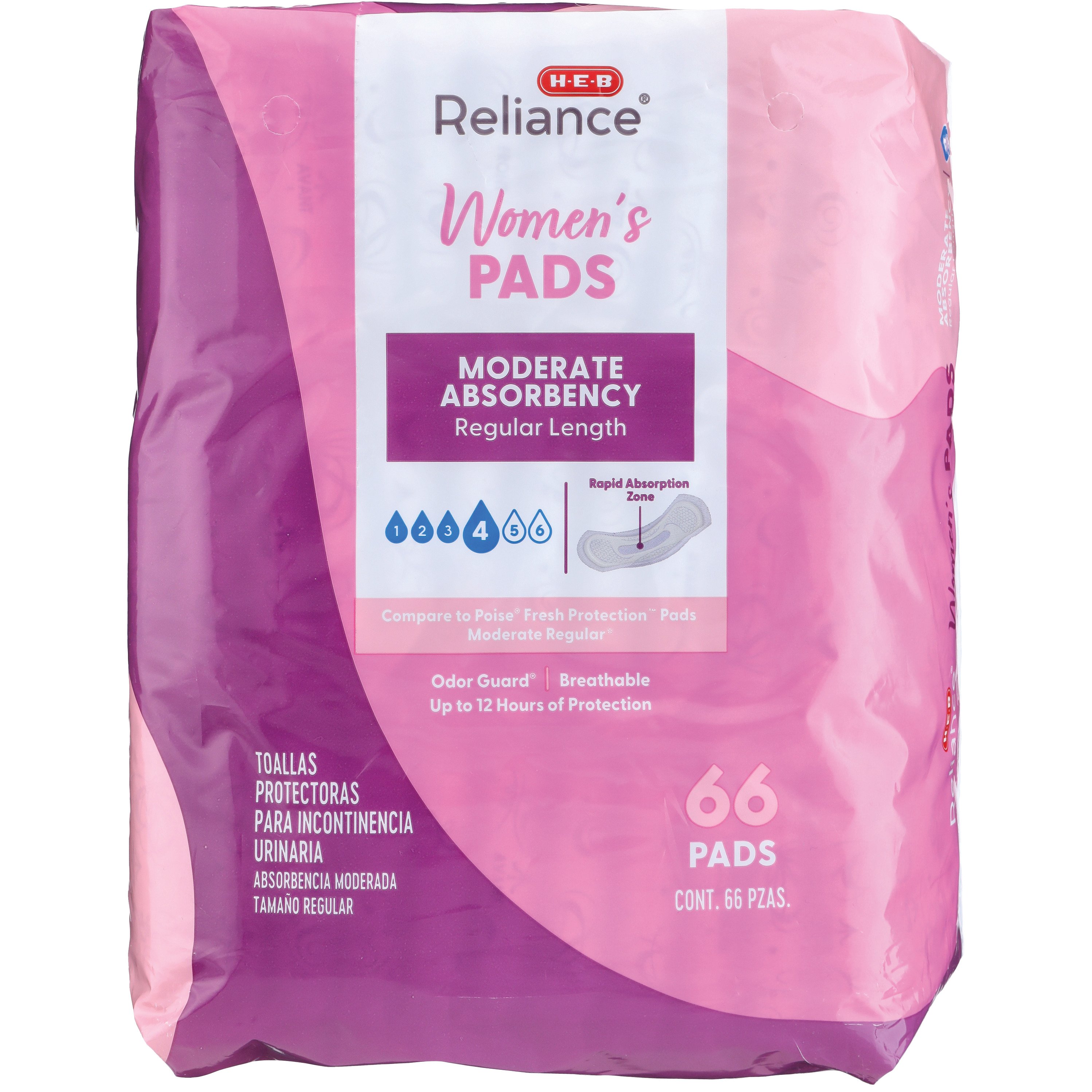 HEB Reliance Moderate Absorbency Regular Length Pads Shop