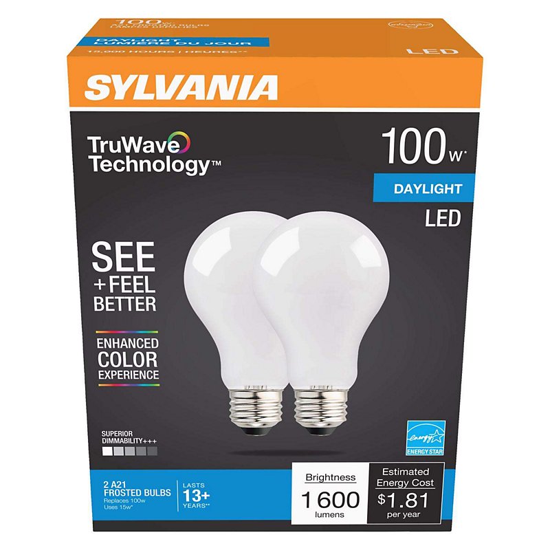 Sylvania Natural TruWave LED 100 Watt A21 Daylight Frosted