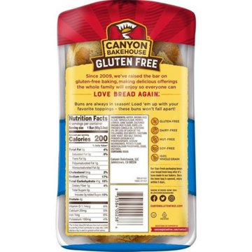 Canyon Bakehouse Gluten Free 100% Whole Grain Burger Buns