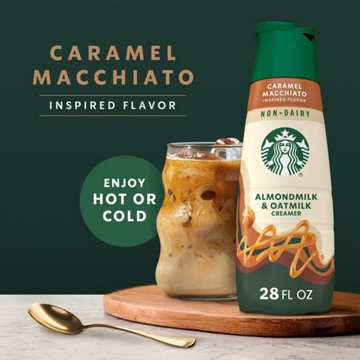 Starbucks Non-Dairy Almond & Oat Milk Liquid Coffee Creamer - Caramel Macchiato, 28 oz