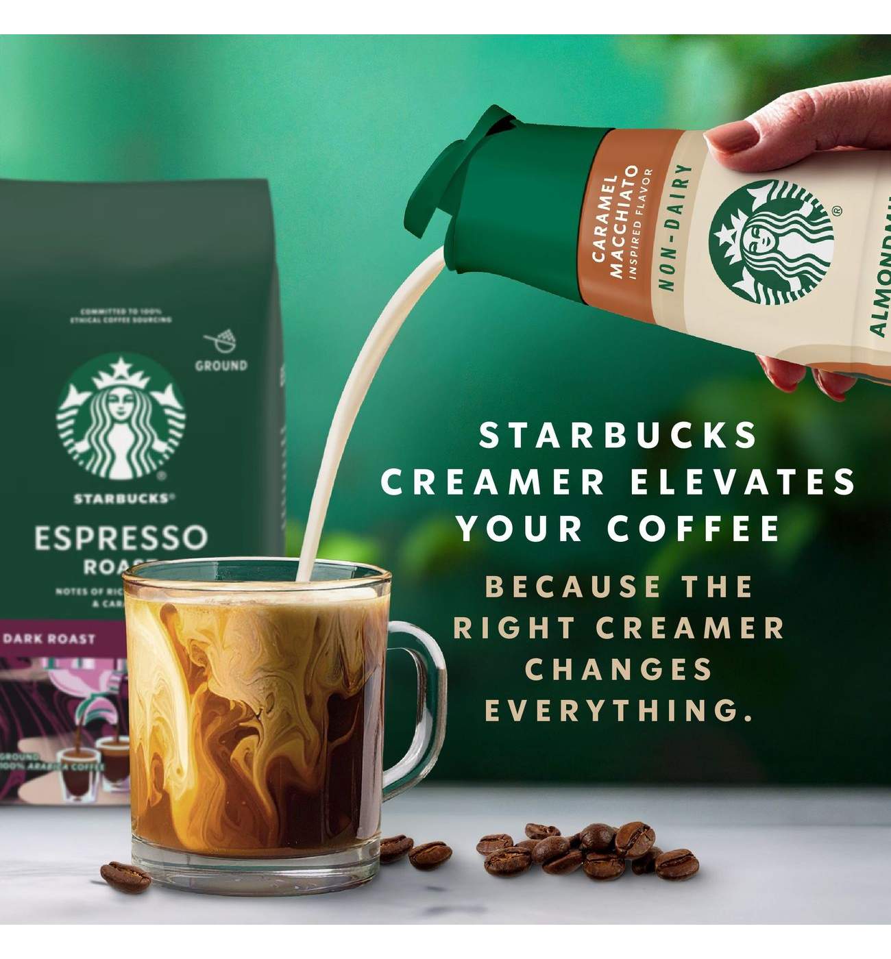 Starbucks Non-Dairy Almond & Oat Milk Liquid Coffee Creamer - Caramel Macchiato; image 3 of 8