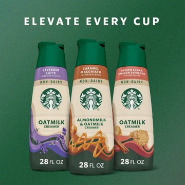 Starbucks Non-Dairy Almond & Oat Milk Liquid Coffee Creamer - Caramel Macchiato, 28 oz